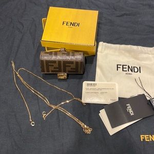 2021 Fendi Nano Baguette Monogram Mini Bag Charm-Micro Bag